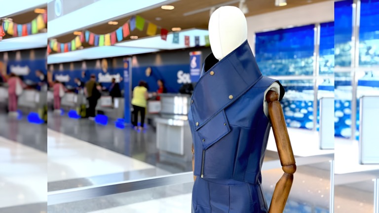 Houston Airport Hosts Eco-Focused Fashion Exhibition Showcasing Upcycled Airline Seat Leather