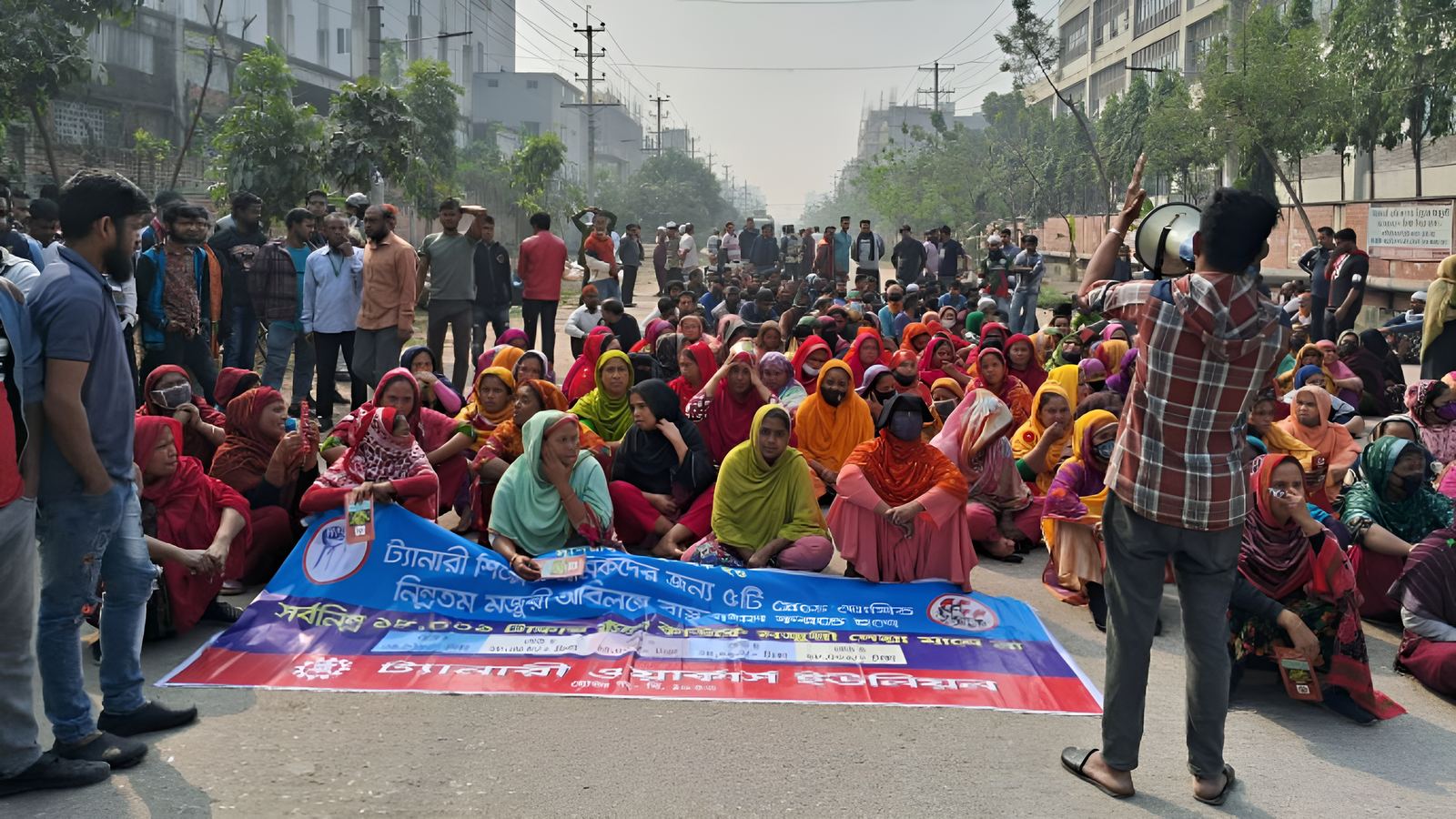 Tannery Workers in Savar Protest for Minimum Wage Implementation