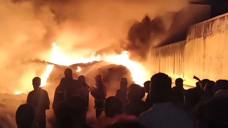 Fire Breaks Out at Leather Godown in Ambur