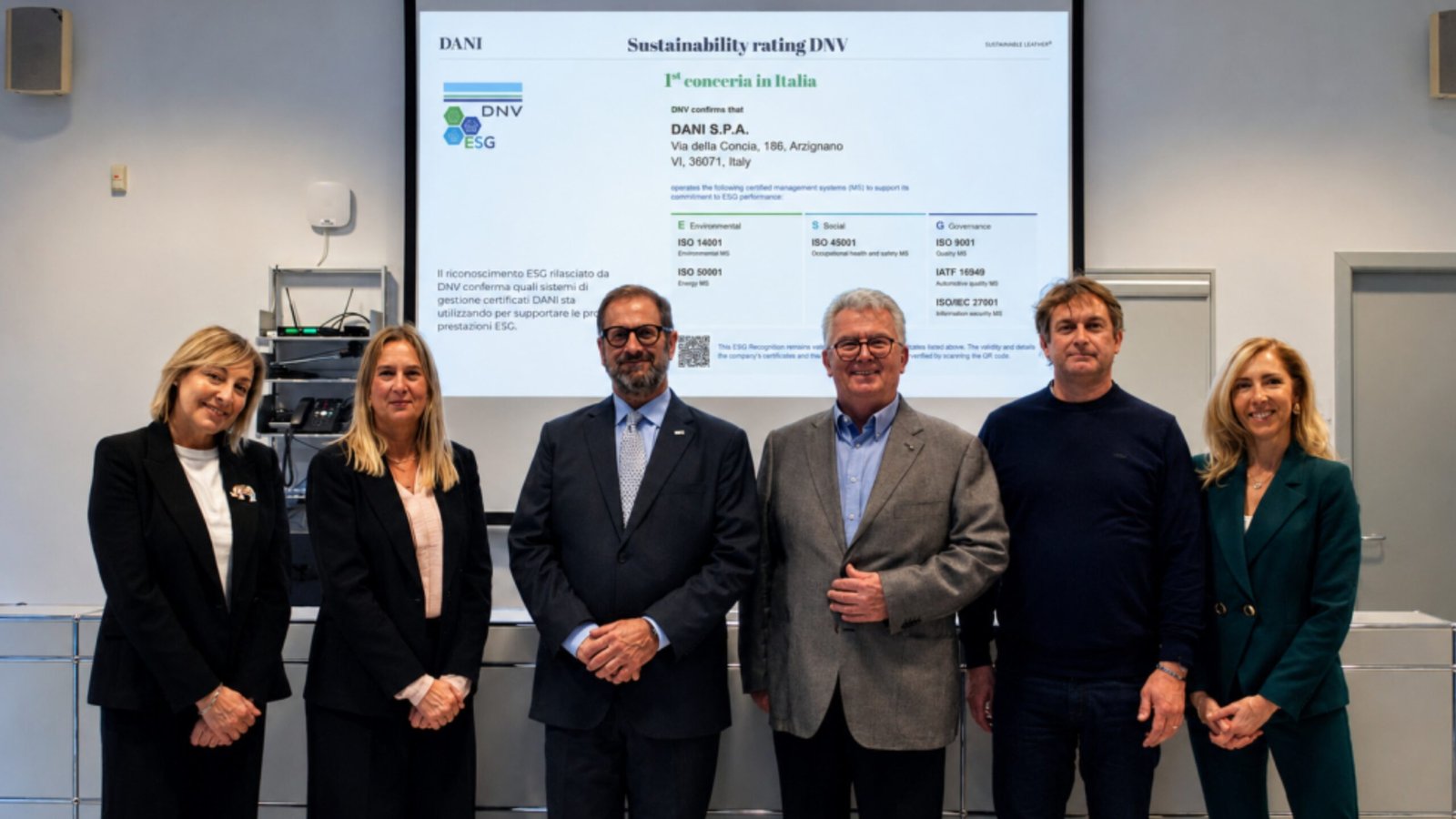 DANI Becomes First Italian Tannery to Receive ESG Recognition from DNV