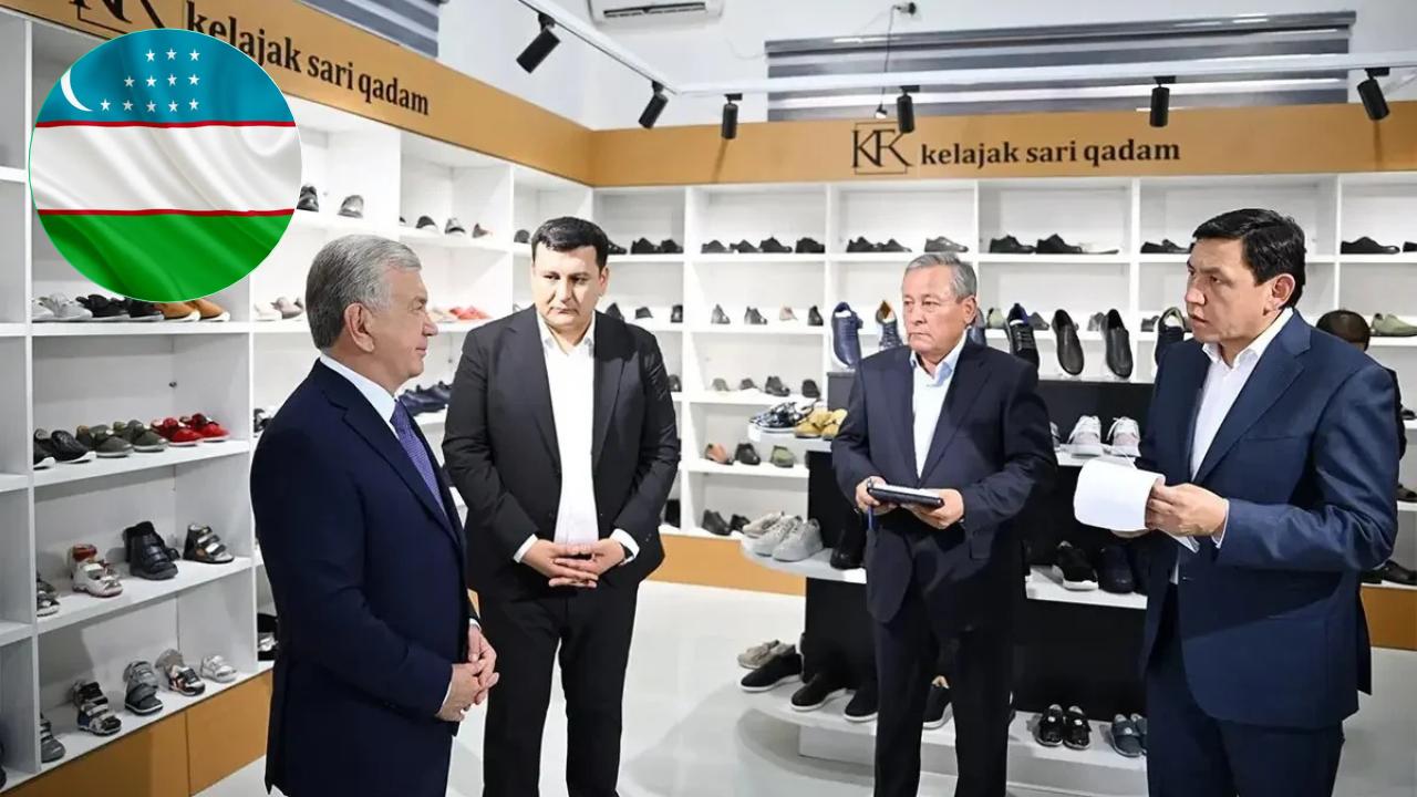 Uzbekistan President Reviews $28 Million Leather and Footwear Industrial Zone in Andijan Region